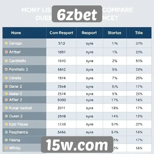 Comparação entre 6zbet e concorrentes no mercado